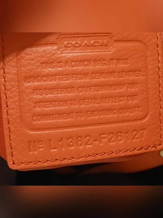 Coach Campbell Eva Flap Satchel Red Orange Leather Crossbody Shoulder Bag Gold - Picture 3 of 16